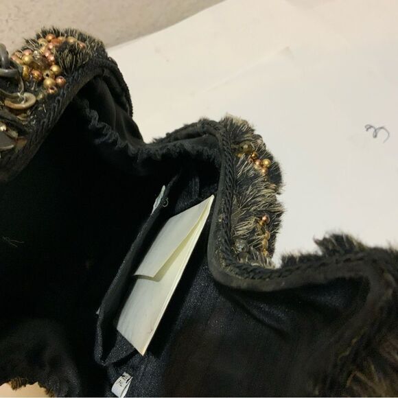 MARY FRANCES Beaded Cat Purse handbag with chain strap - Picture 10 of 16